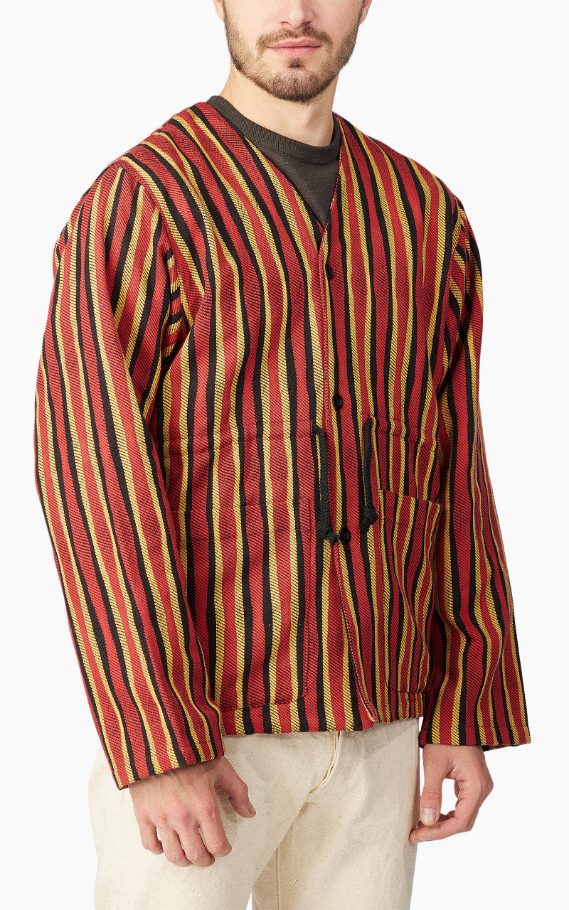 Samurai Jeans SJMJ23-LNR “Drunk Stripe" Flannel Liner Jacket Red