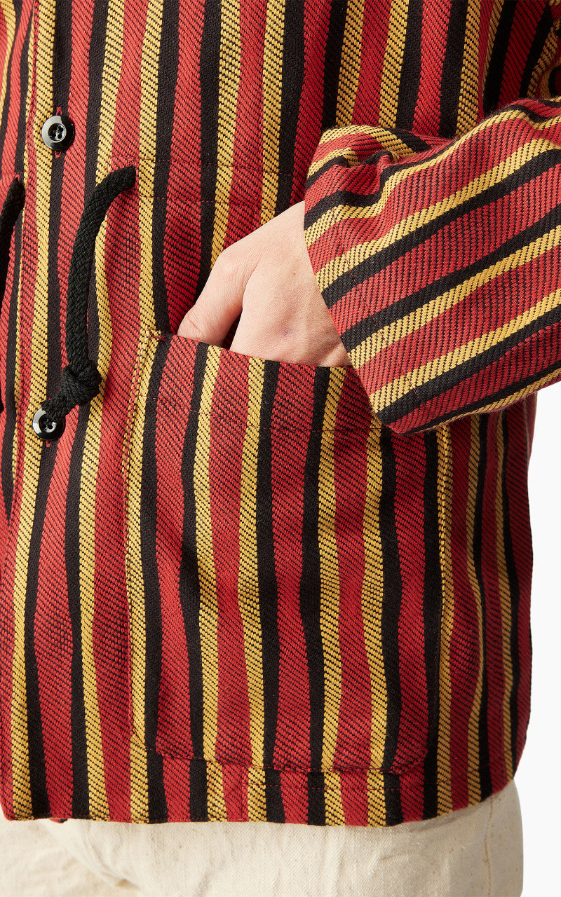 Samurai Jeans SJMJ23-LNR “Drunk Stripe" Flannel Liner Jacket Red