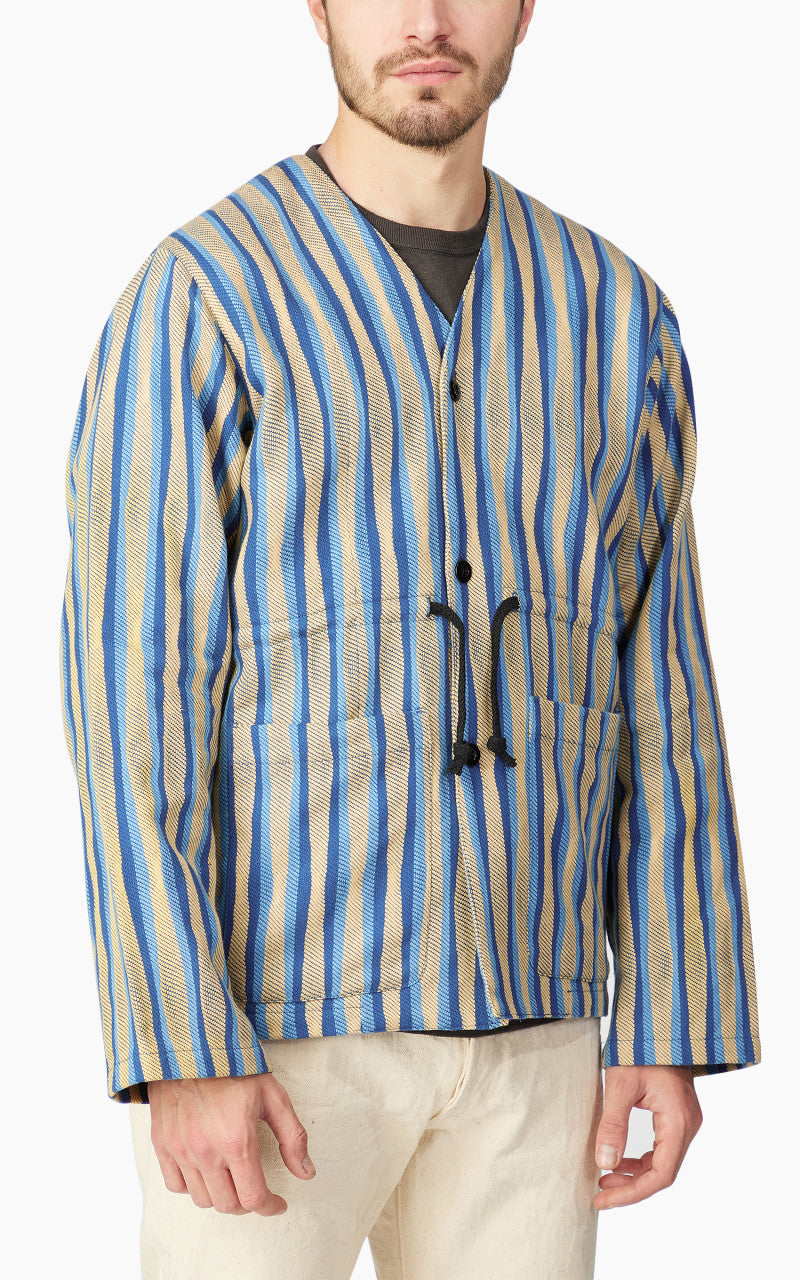 Samurai Jeans SJMJ23-LNR “Drunk Stripe" Flannel Liner Jacket Yellow