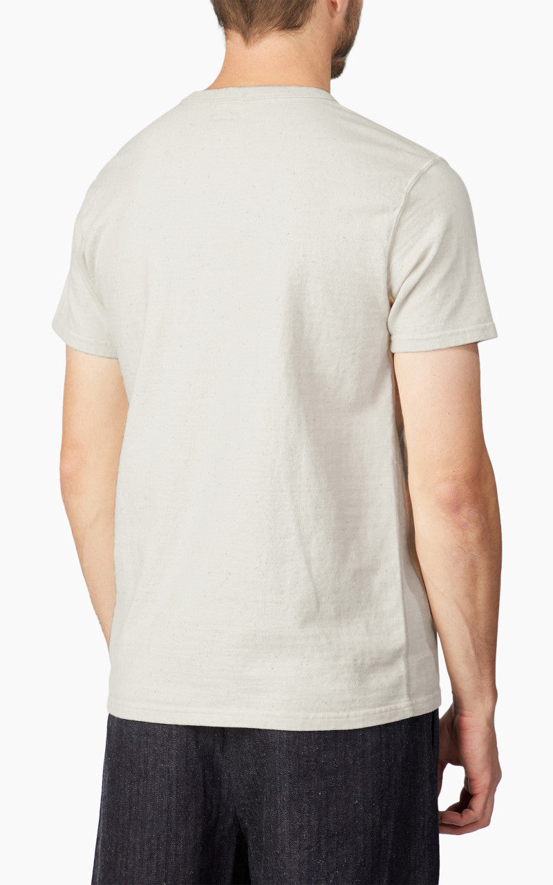 Samurai Jeans SJST-SC01 Japanese Cotton Made Crew Neck Tee Natural