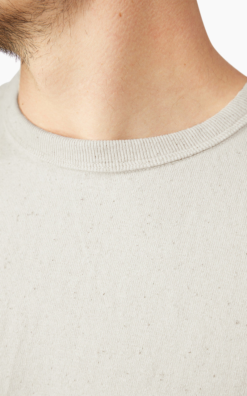 Samurai Jeans SJST-SC01 Japanese Cotton Made Crew Neck Tee Natural