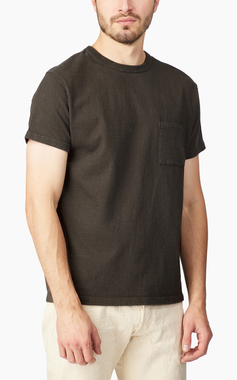 Samurai Jeans SJST-SC03 Japanese Cotton Made Pocket Tee Kuromame