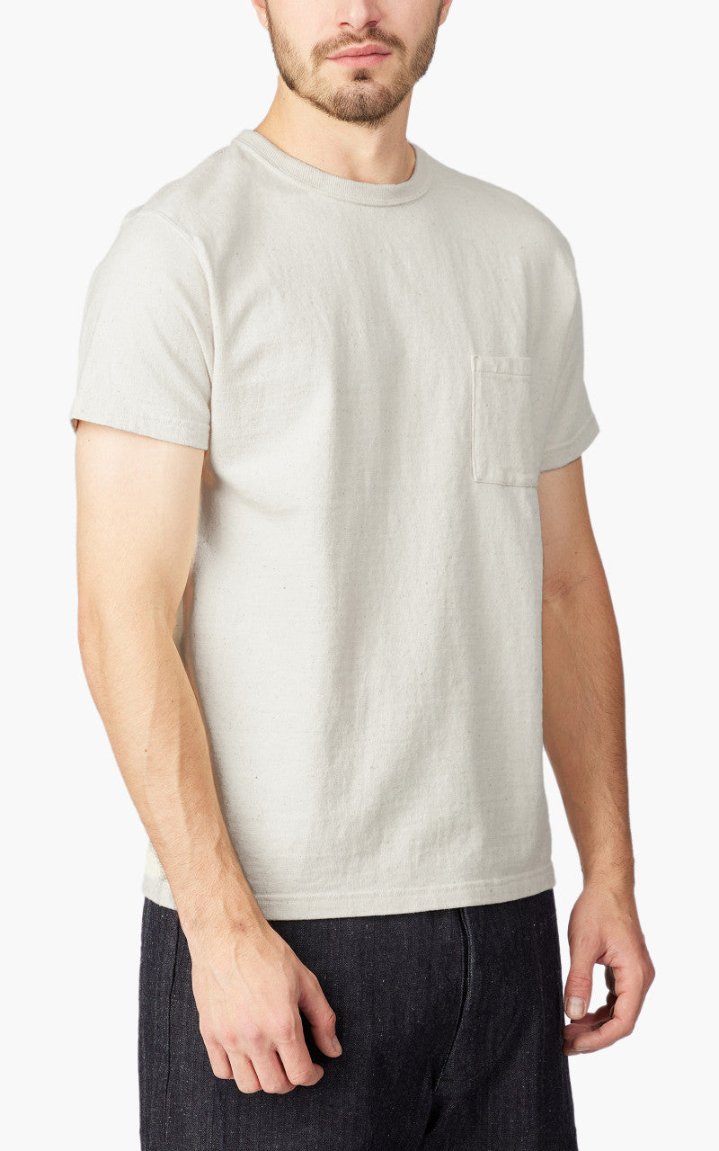 Samurai Jeans SJST-SC03 Japanese Cotton Made Pocket Tee Natural