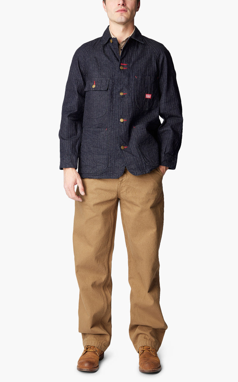 Samurai Jeans SWCCA-HB Chore Jacket Neppy HBT Indigo 13oz