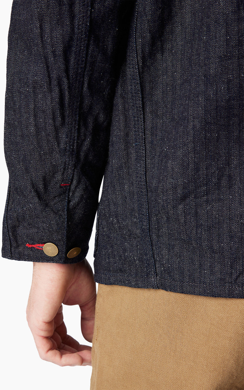 Samurai Jeans SWCCA-HB Chore Jacket Neppy HBT Indigo 13oz