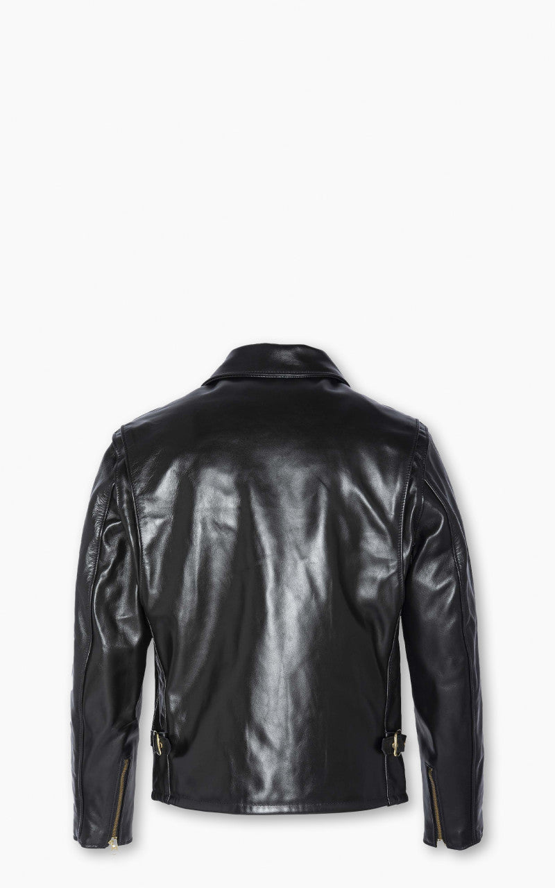 Schott NYC 689H Racer Motorcycle Leather Jacket Black