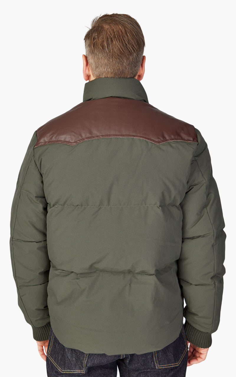 Schott NYC Blackburn Rancher Puffer Jacket Khaki