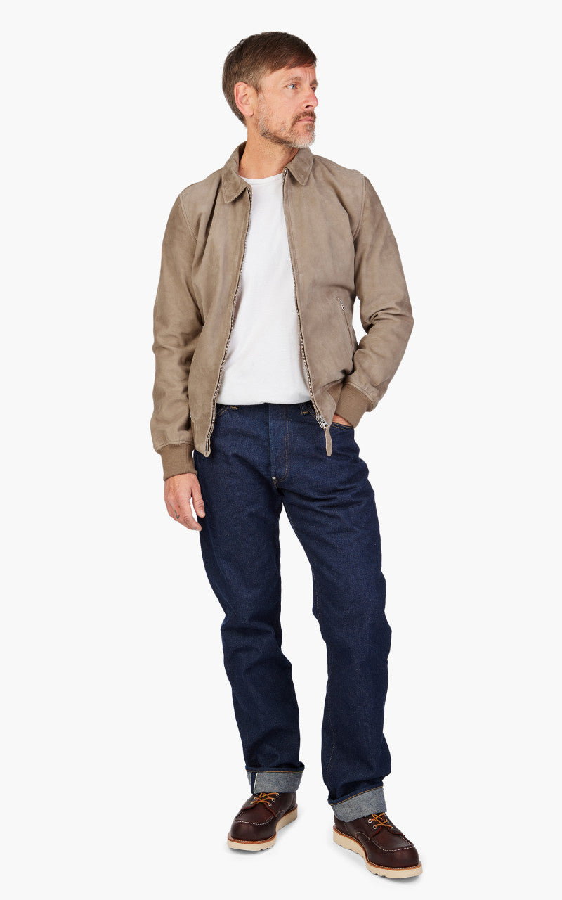 Schott NYC LCYALESS Jacket Suede Dark Beige