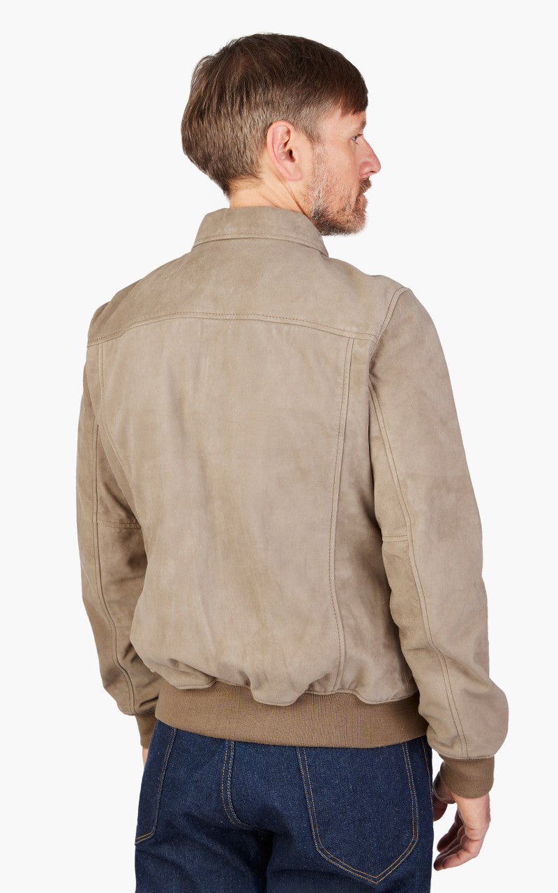 Schott NYC LCYALESS Jacket Suede Dark Beige