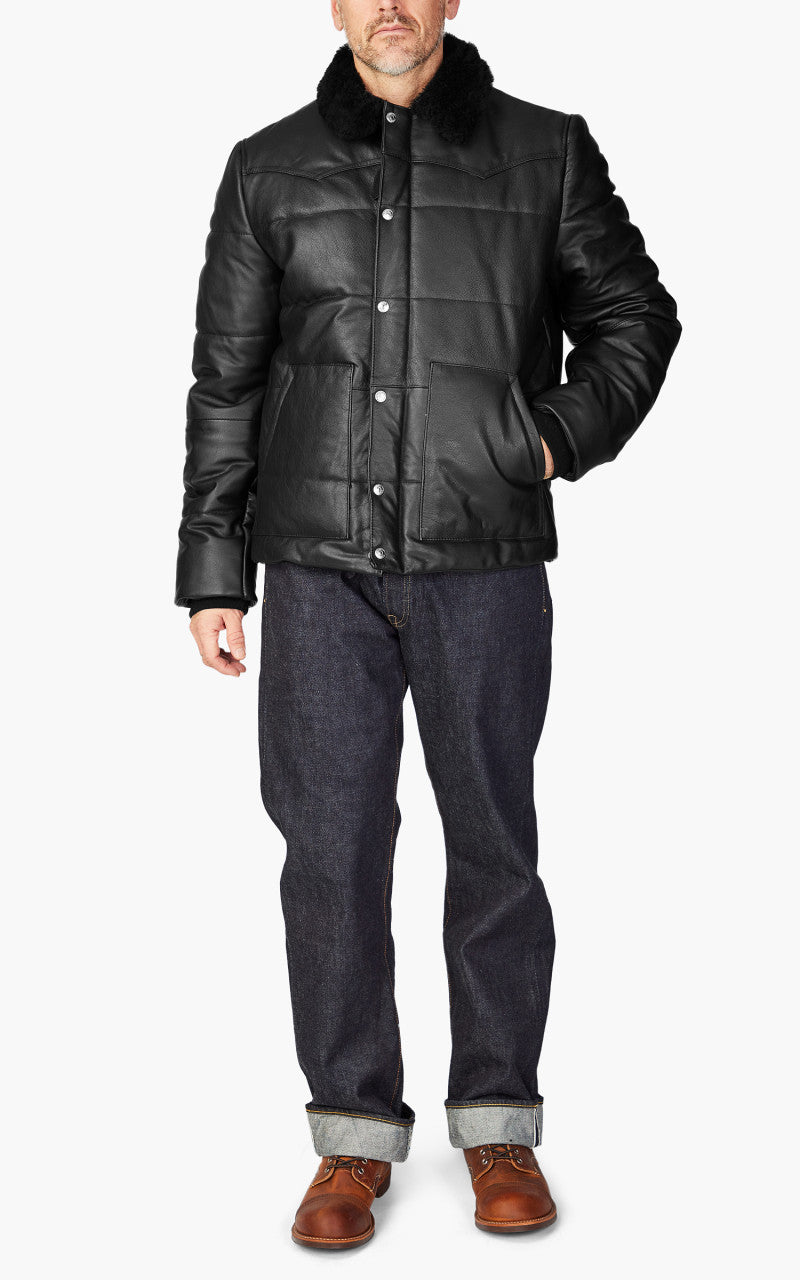 Schott NYC LCDAYTON Rancher Puffer Jacket Black/Black