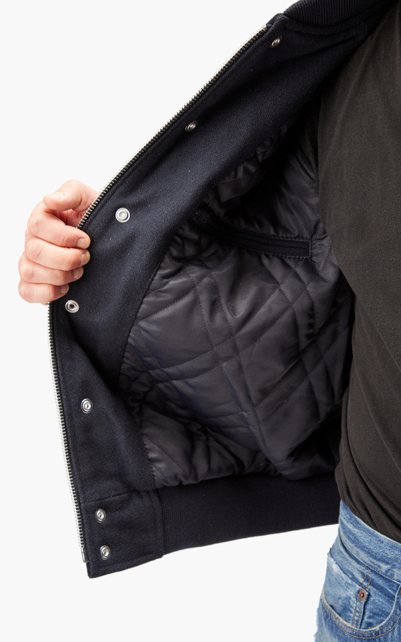 Schott NYC Varsity Jacket LCTEDDYBD2 Navy/Cordovan