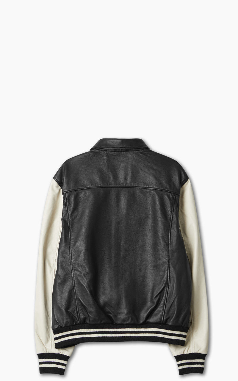 Schott NYC LCCOACHVARS Varsity Jacket Leather Black/Off White