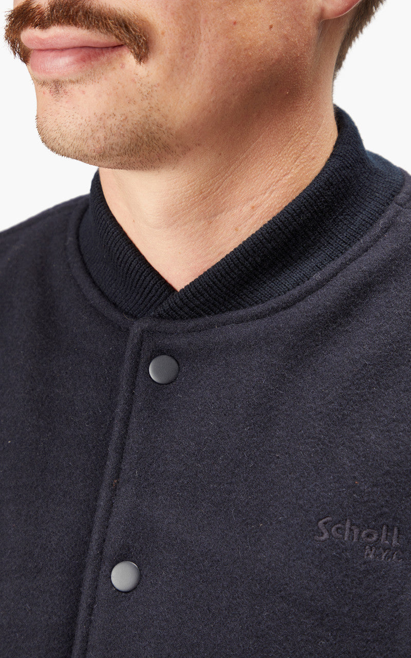 Schott NYC Varsity Jacket LCUSA Navy/Beige
