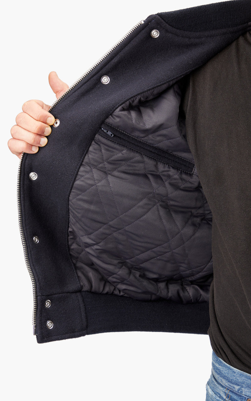 Schott NYC Varsity Jacket LCUSA Navy/Beige