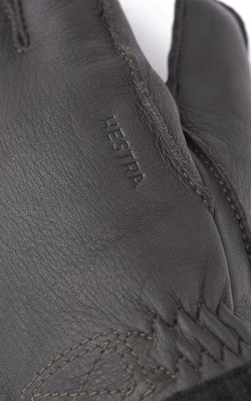 Hestra Deerskin Primaloft Rib Dark Brown