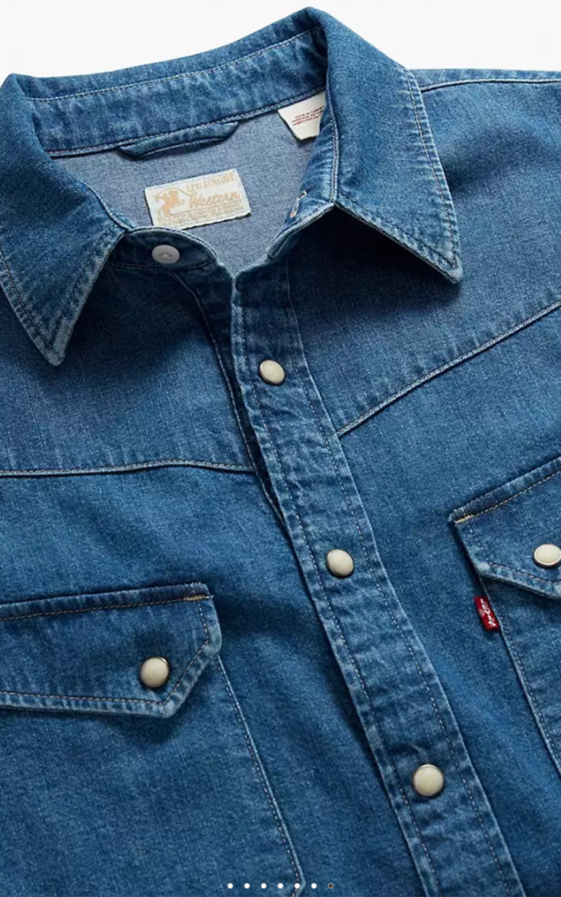 Levi's® '54 Longhorn Western Shirt Denim Yellowstone Stonewash