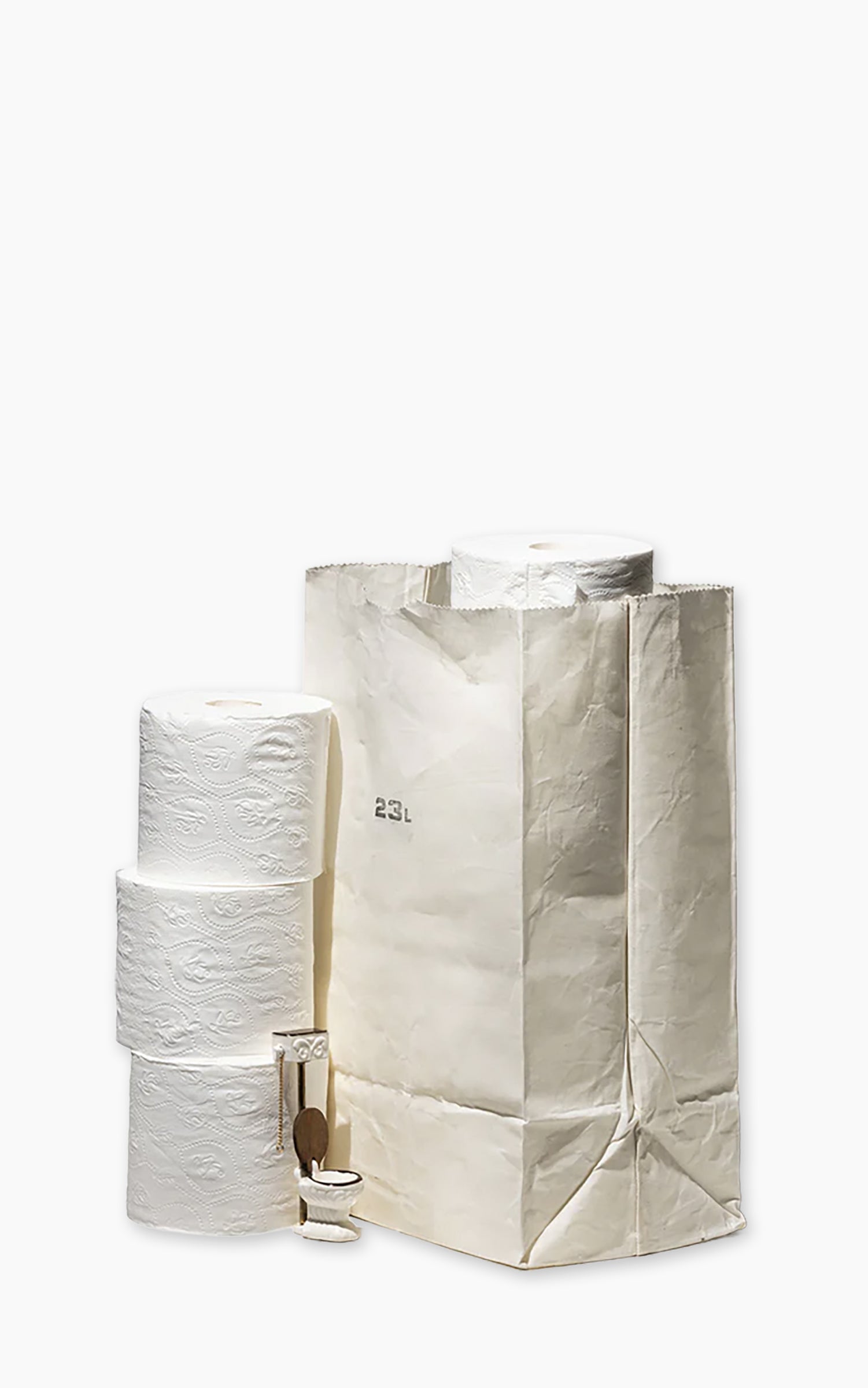 Puebco Grocery Bag Waxed Cotton 23L White