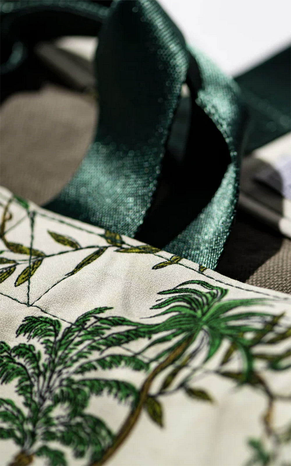 Puebco Vintage Tent Fabric With Printed Pattern Bag Jungle