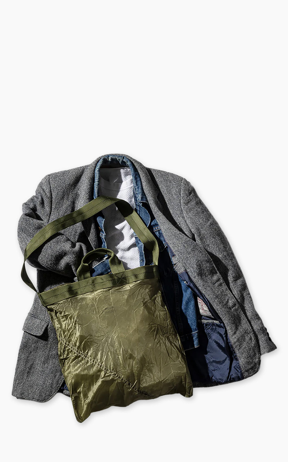 Puebco Vintage Parachute Light 2-Way Bag Olive