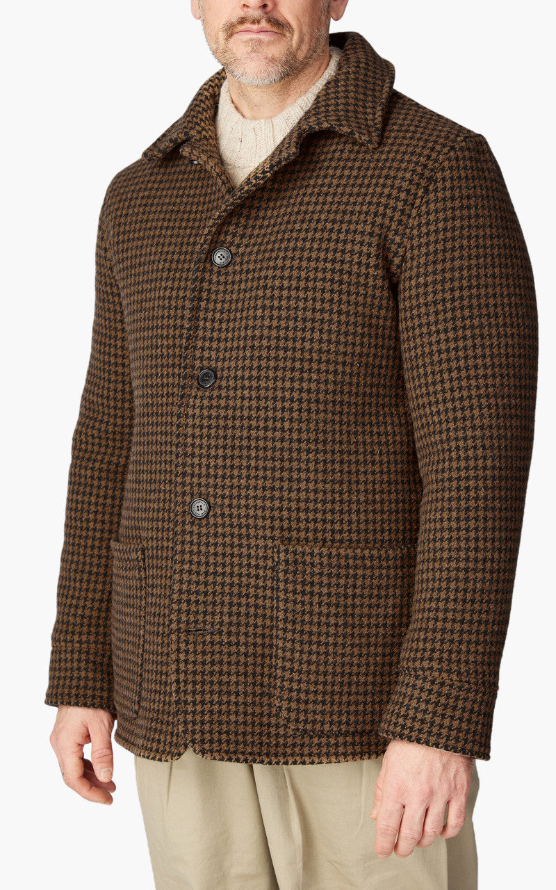 Shangri-La Heritage Enzo Wool Car Coat Pied de Poule