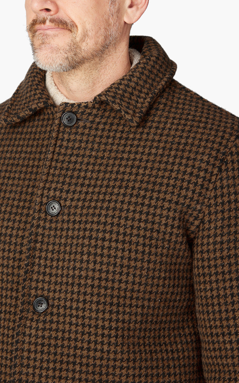 Shangri-La Heritage Enzo Wool Car Coat Pied de Poule