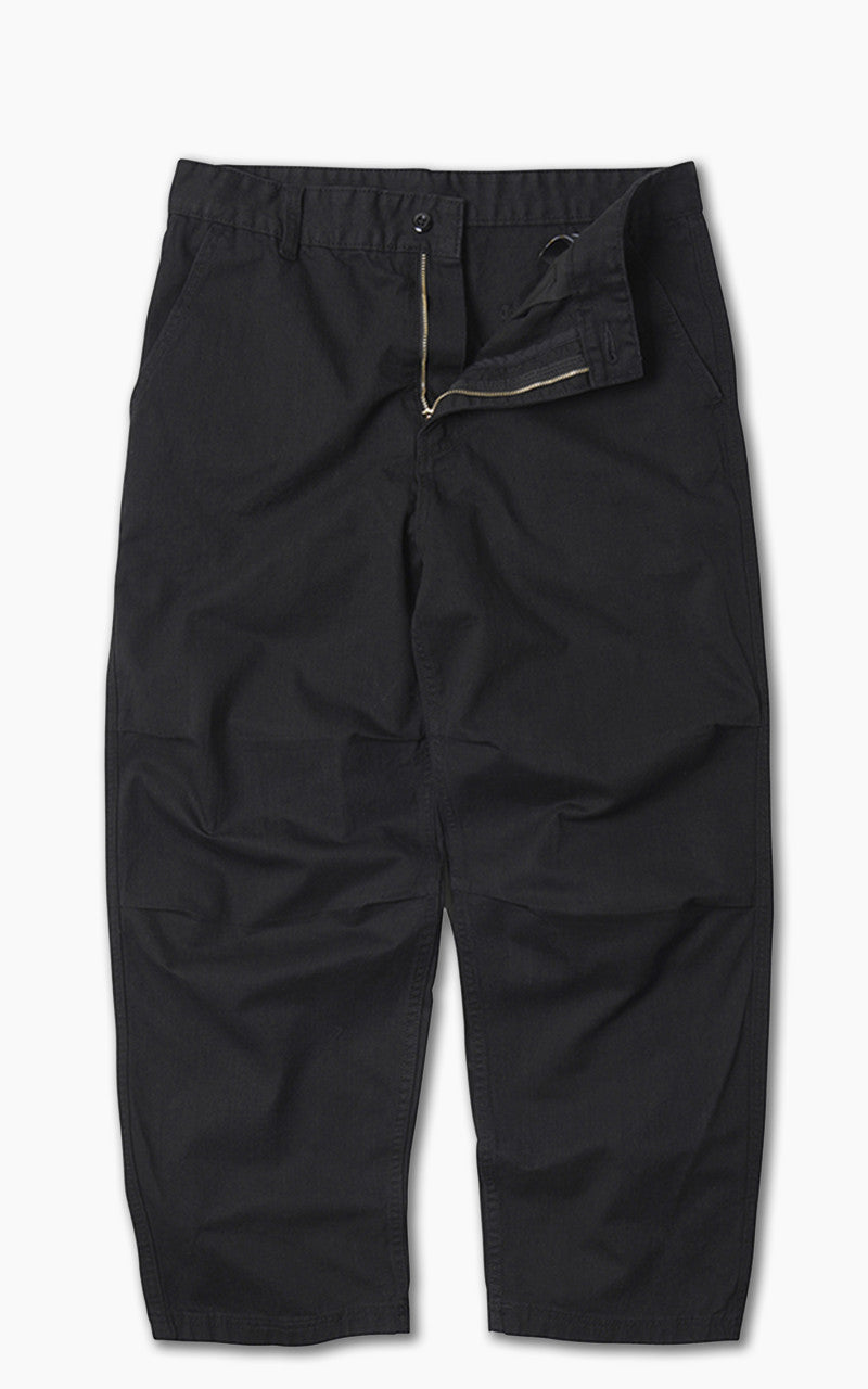 FrizmWORKS Slub Cotton Two Tuck Pants Black