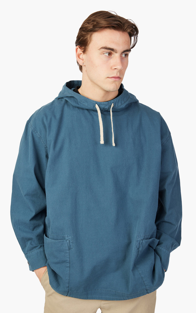 Snow Peak Natural-Dyed Recycled Cotton Parka Blue