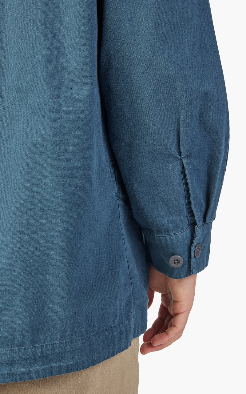 Snow Peak Natural-Dyed Recycled Cotton Parka Blue