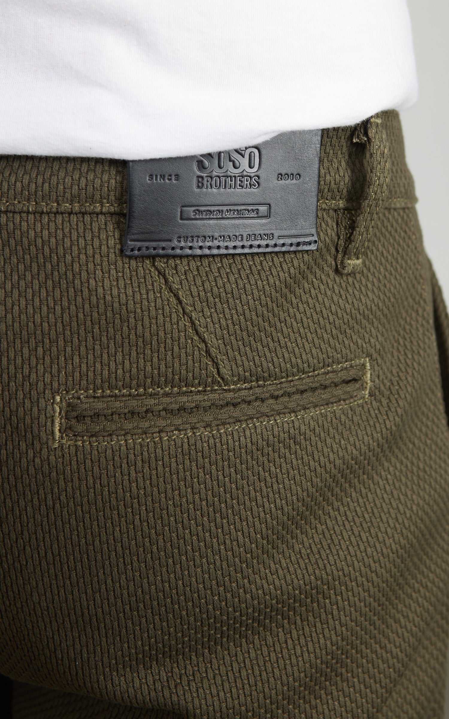 Sosobrothers Sashiko Denim Chino Army