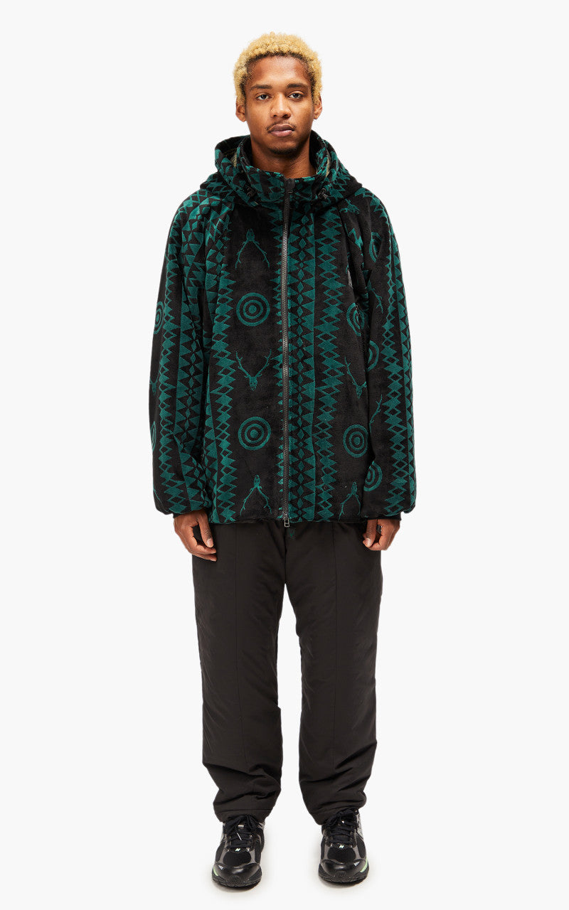 South2 West8 Weather Effect Jacket Velvet Jq. Skull & Target Black/Green