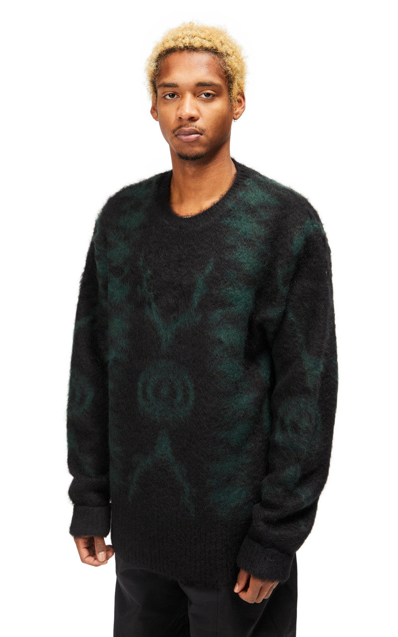 South2 West8 Loose Fit Mohair Sweater Native B-Black