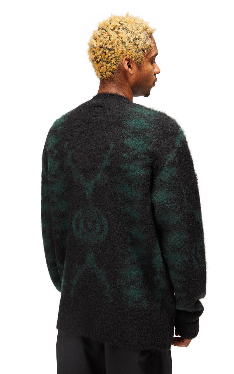 South2 West8 Loose Fit Mohair Sweater Native B-Black