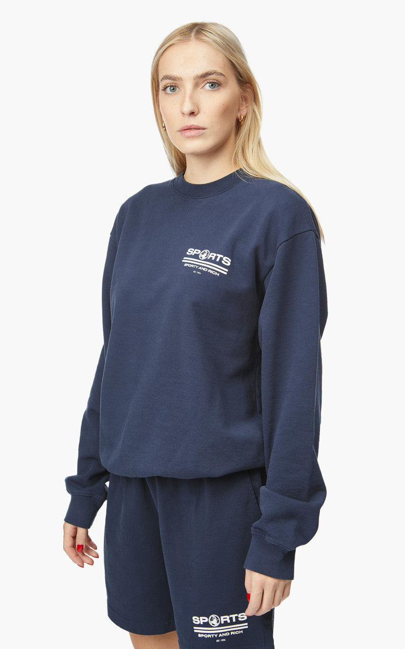 Sporty & Rich Sports Crewneck Navy