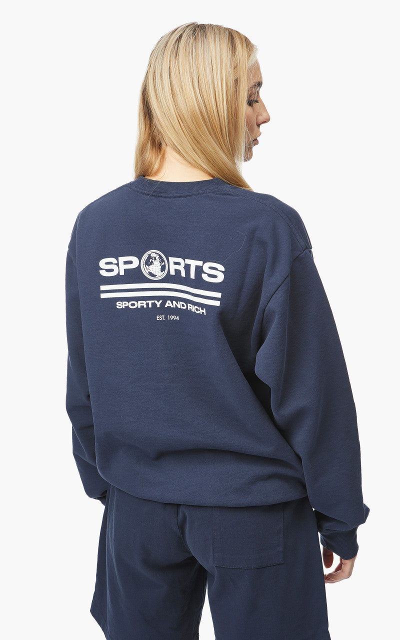 Sporty & Rich Sports Crewneck Navy
