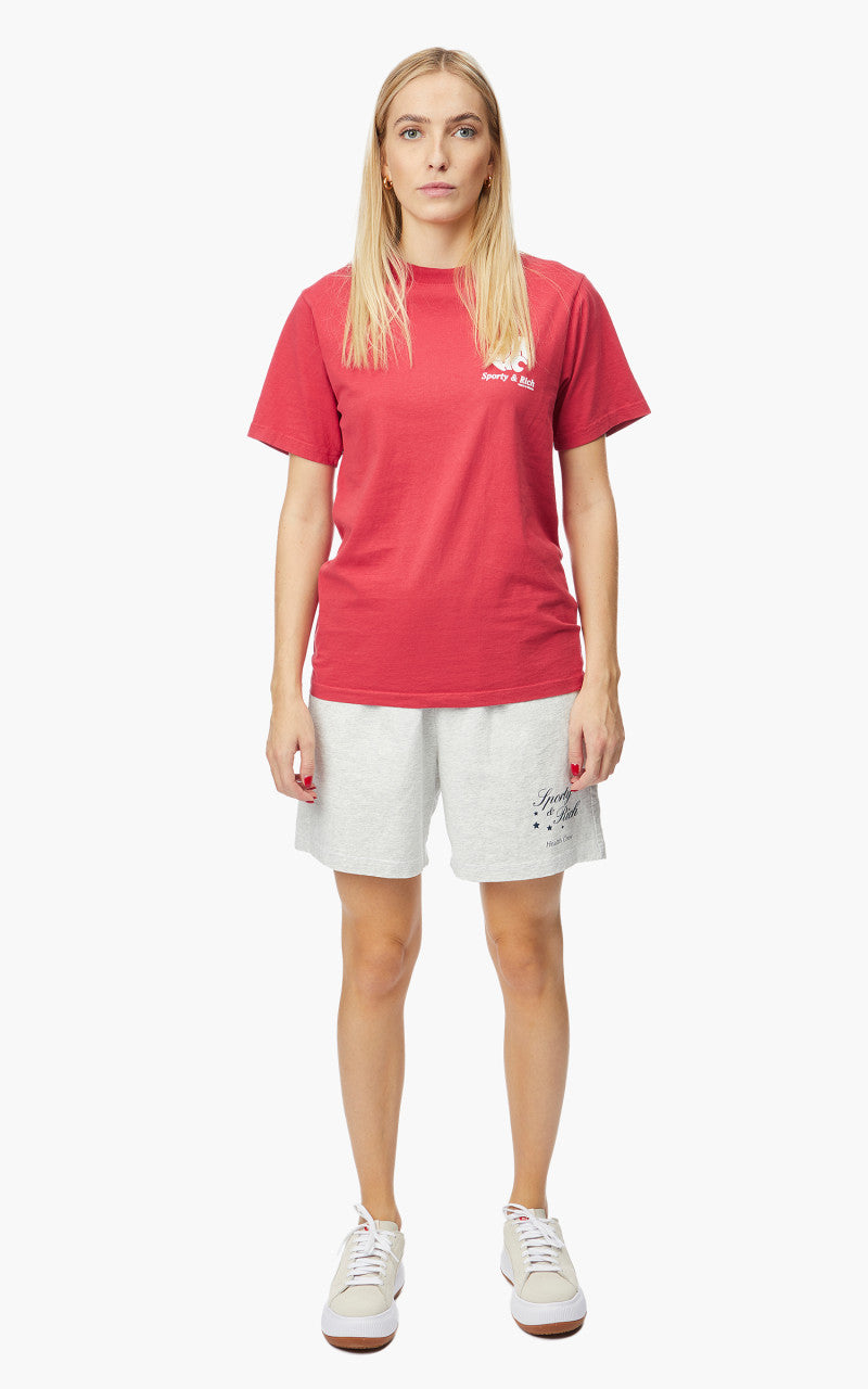Sporty & Rich Apple T-Shirt Red