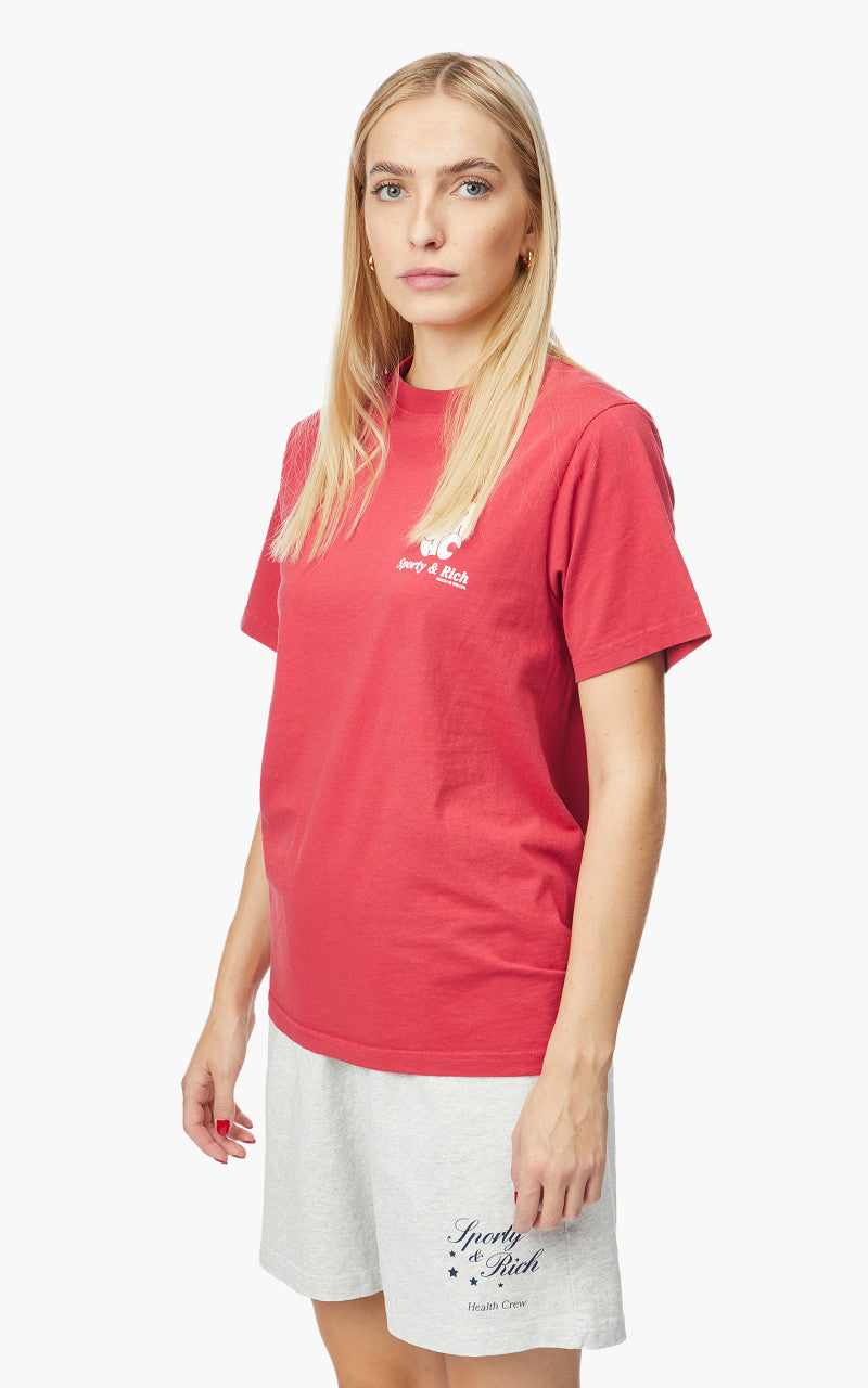 Sporty & Rich Apple T-Shirt Red