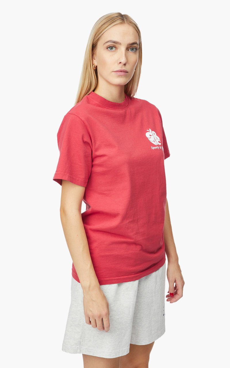 Sporty & Rich Apple T-Shirt Red