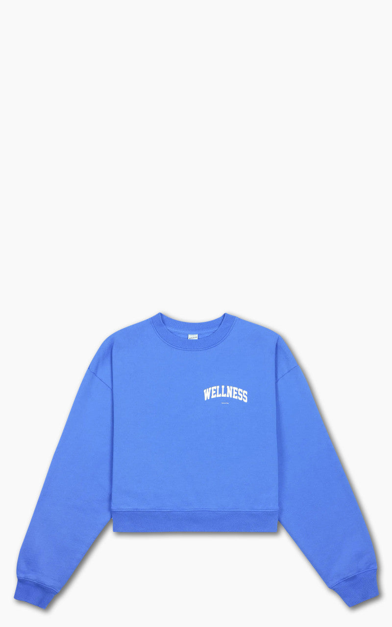 Sporty & Rich Wellness Ivy Cropped Crewneck Ocean