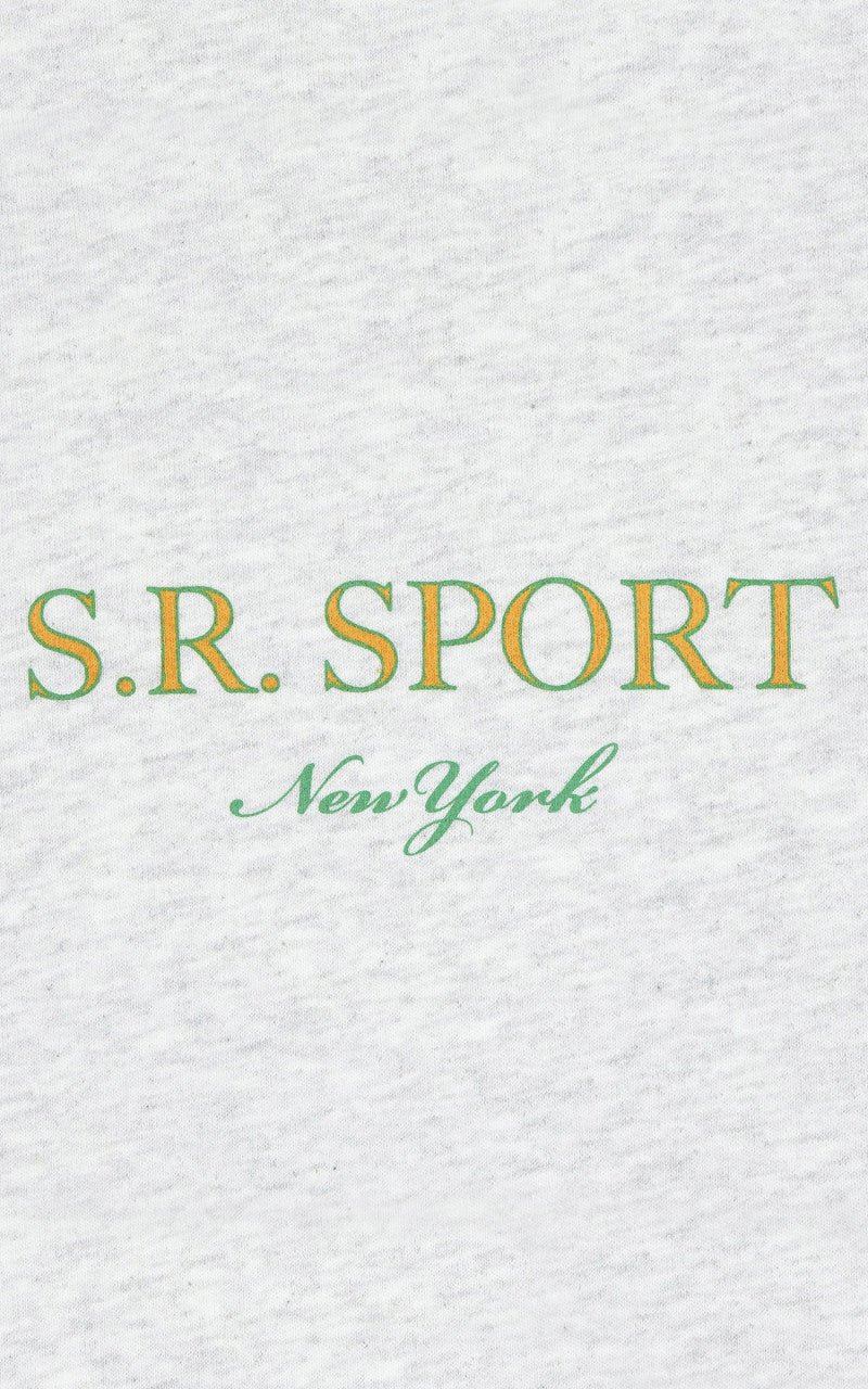 Sporty & Rich Wimbledon Crewneck Heather Gray