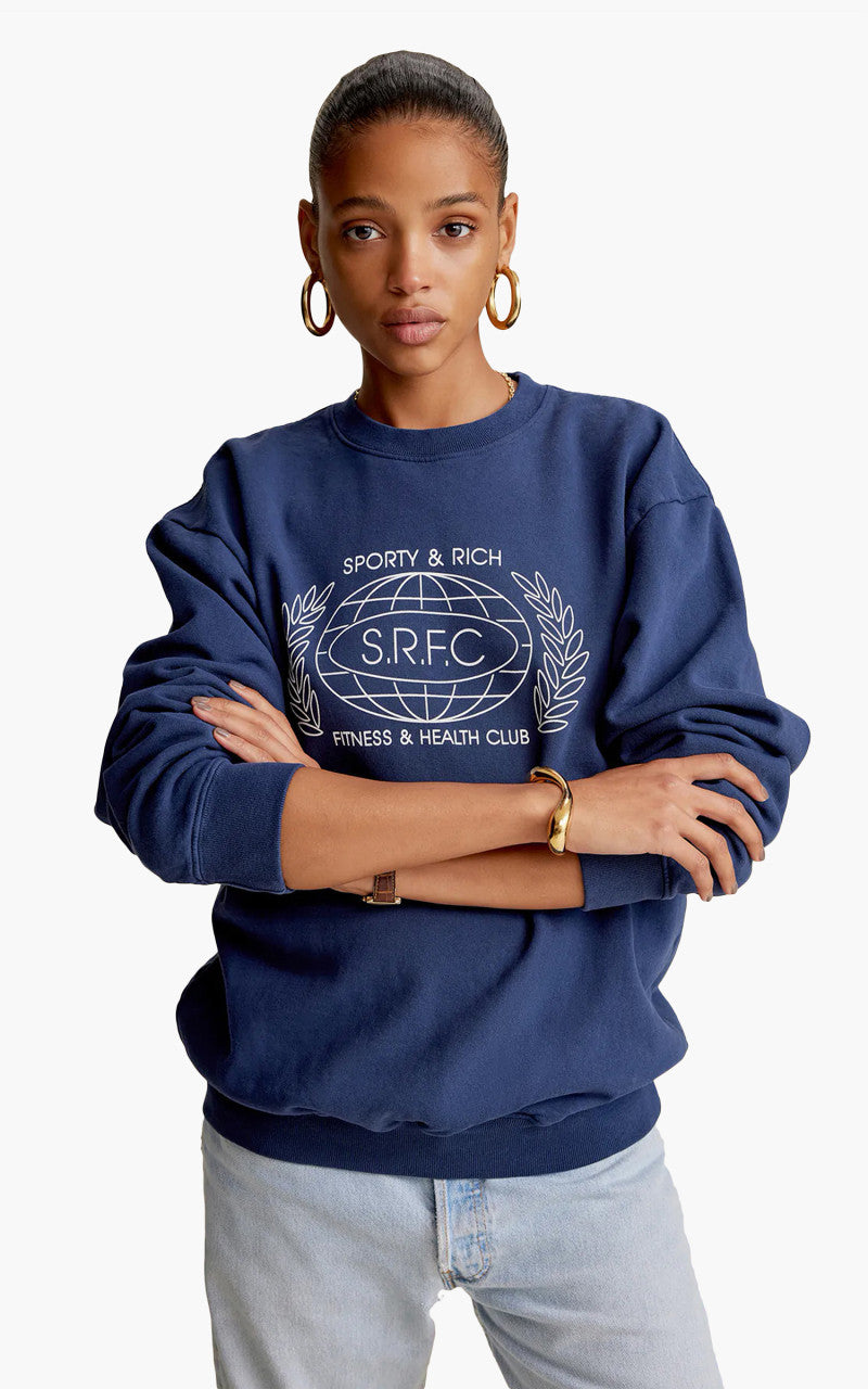 Sporty & Rich SRFC Crewneck Navy