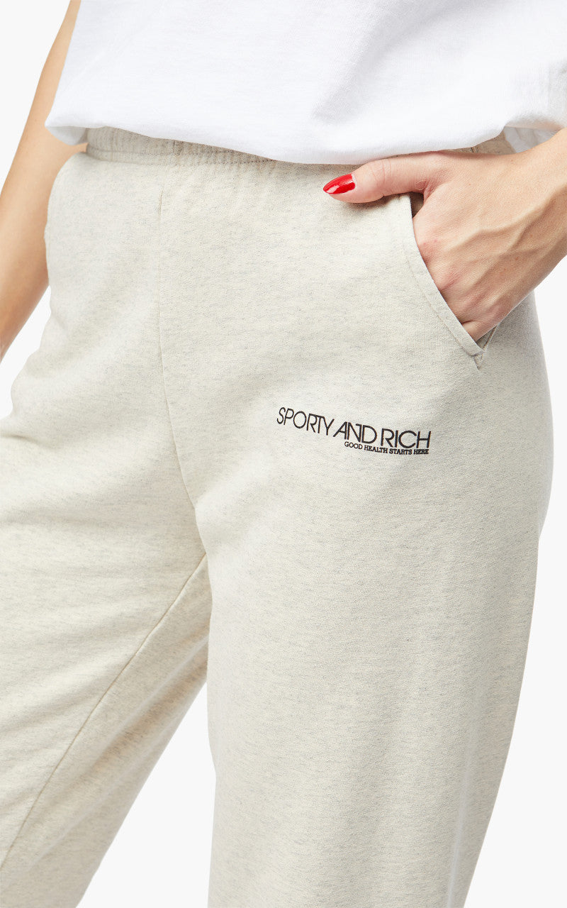 Sporty & Rich Disco Sweatpants Heather Oatmeal