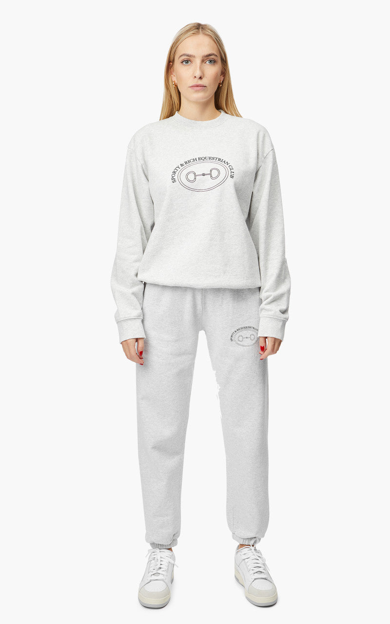 Sporty & Rich Equestrian Crewneck Heather Grey