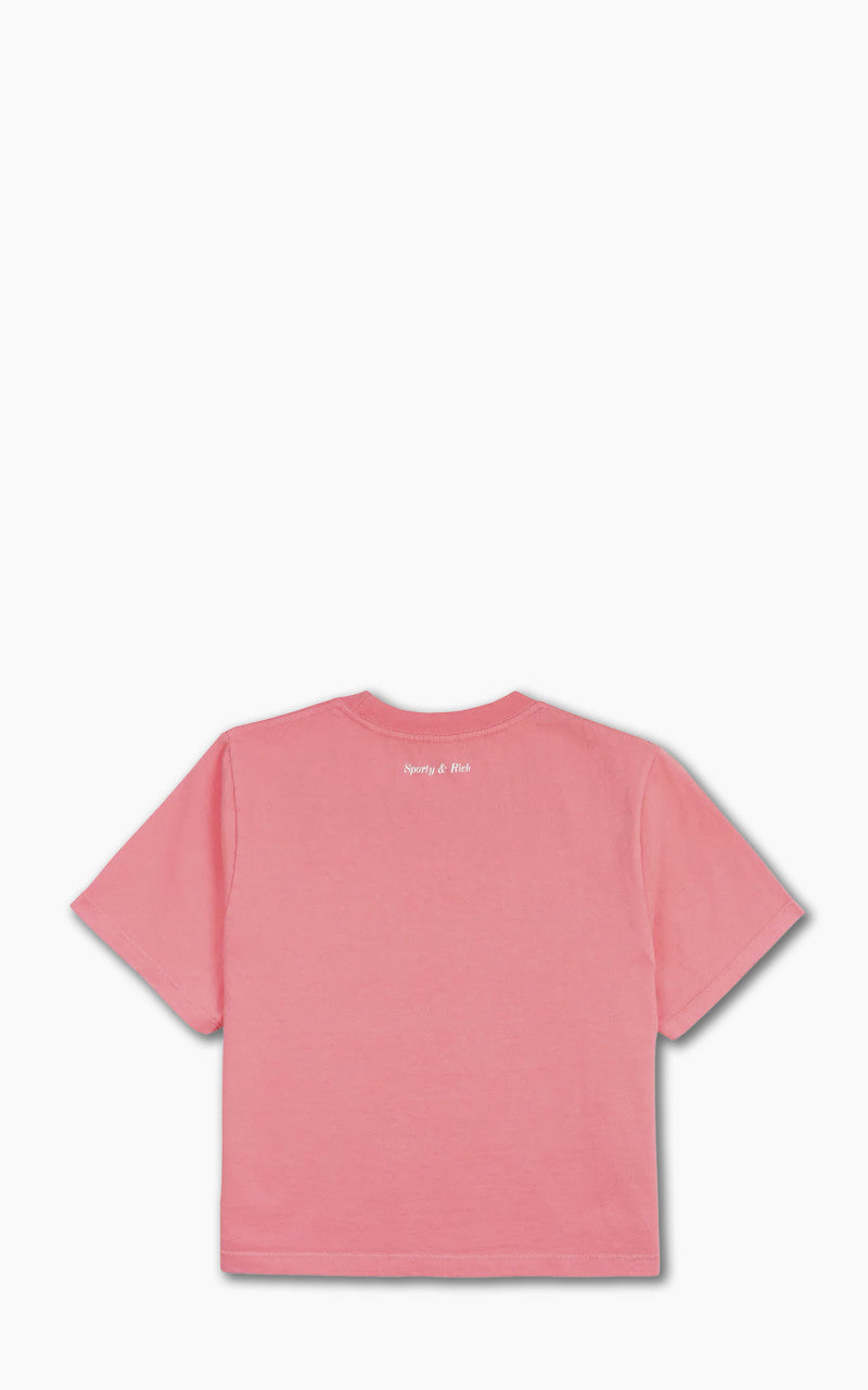 Sporty & Rich Be Nice Cropped T-Shirt Strawberry