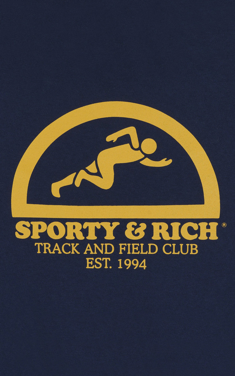 Sporty & Rich Fun Track T-Shirt Navy