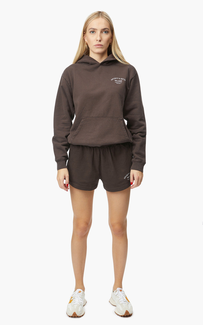 Sporty & Rich Wellness Studio Hoodie Chocolate