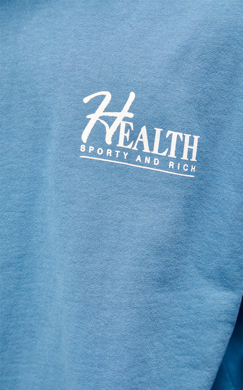 Sporty & Rich Big H Crewneck Steel Blue
