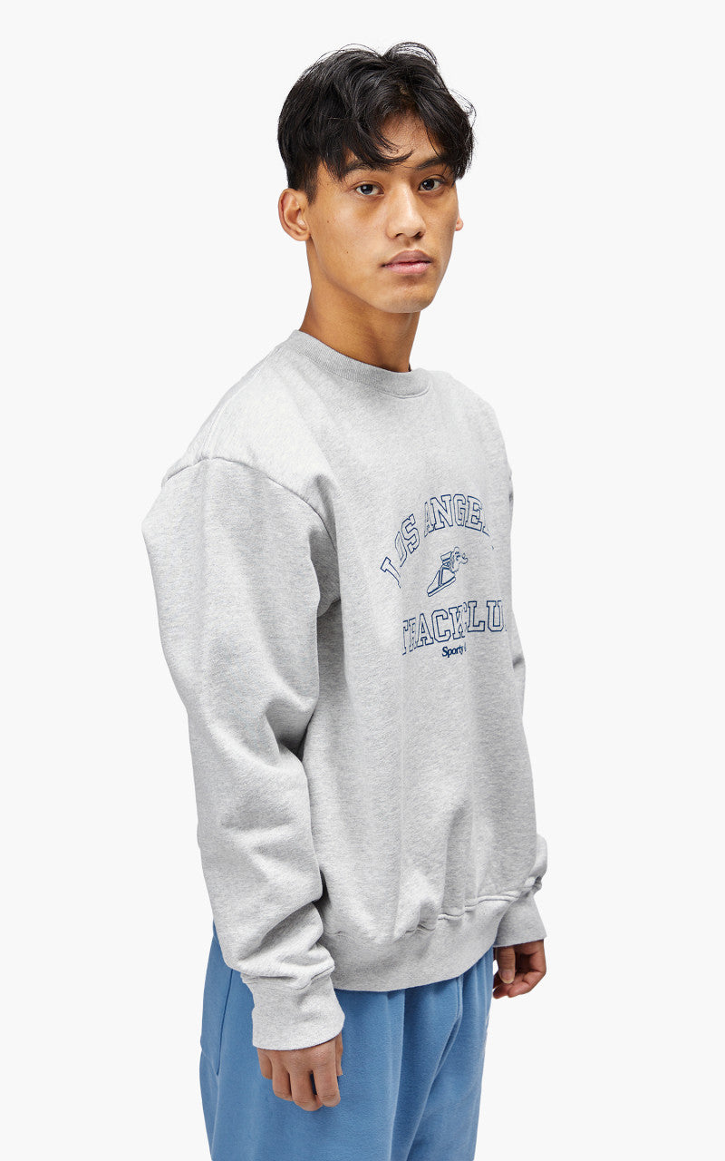 Sporty & Rich Track Club Crewneck Heather Gray