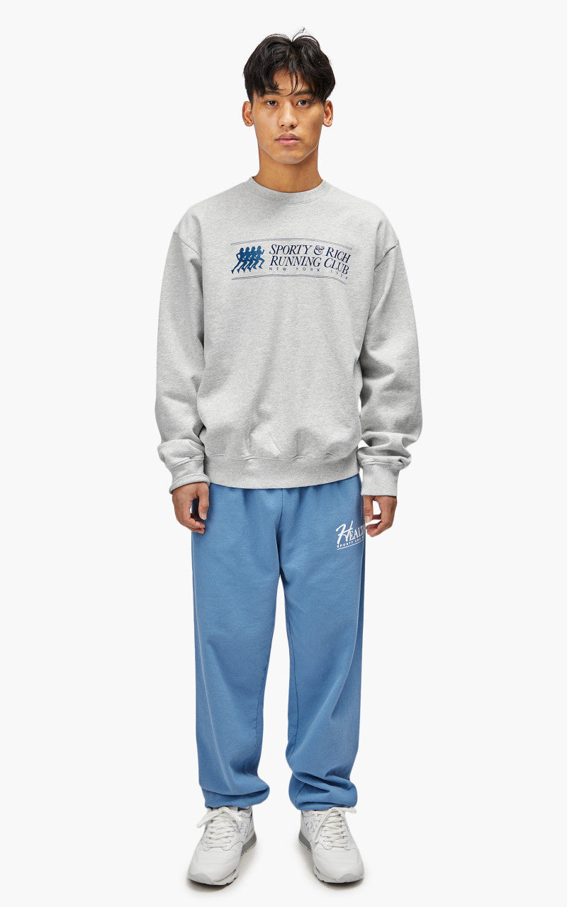 Sporty & Rich 94 Running Club Crewneck Heather Gray