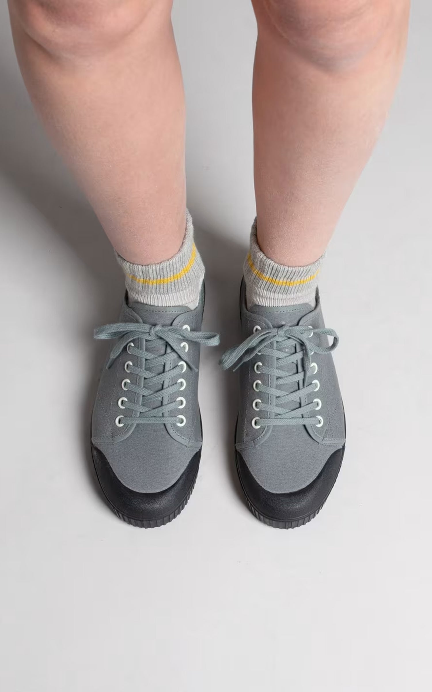 Spring Court G2 Mixed Canvas Sneaker Black Sole Bluestone
