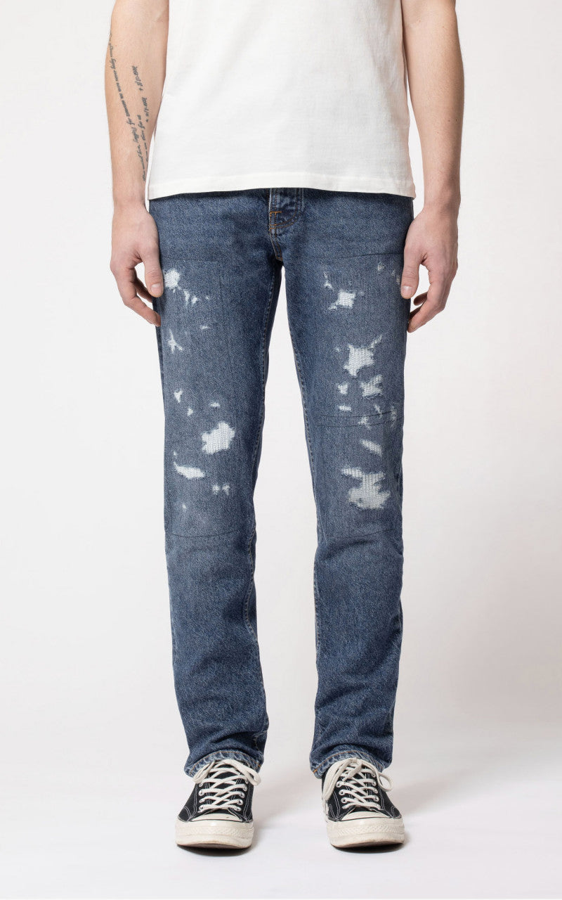 Nudie Jeans Steady Eddie II Stitched Blue